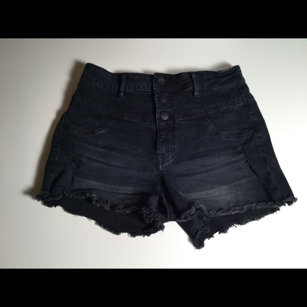 🖤 Charlotte Russe | High Waisted Distressed Denim Cutoff Shorts